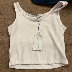 NWT better together white ribbed top